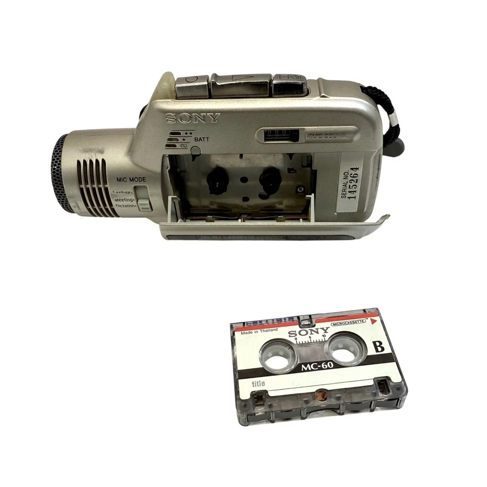 Sony Micro Cassette Recorder Clear Voice Works Low Volume For‎ Repair Parts